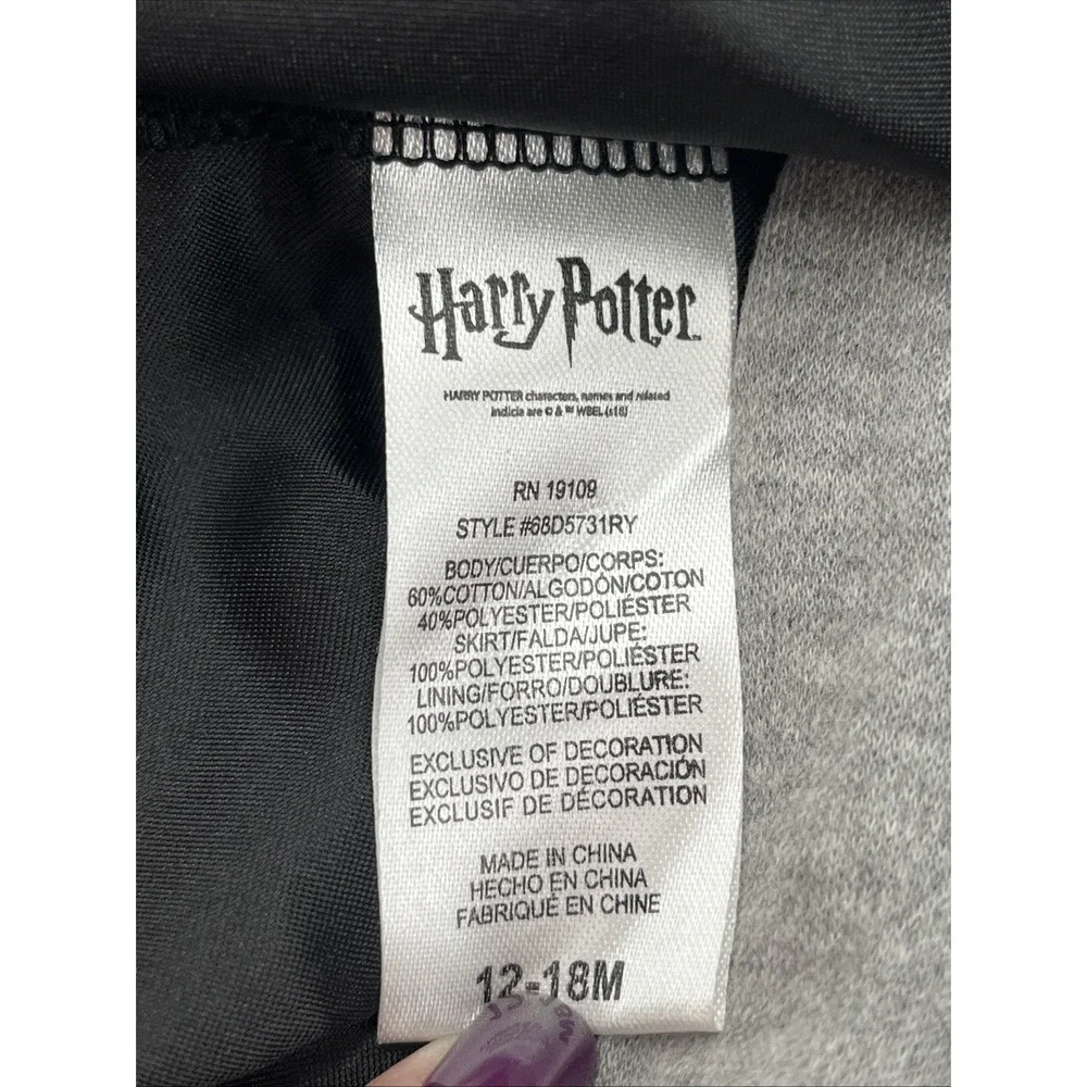 Bentex Harry Potter Toddler Costume Girl 12-18mo Halloween Dress Headband Tights
